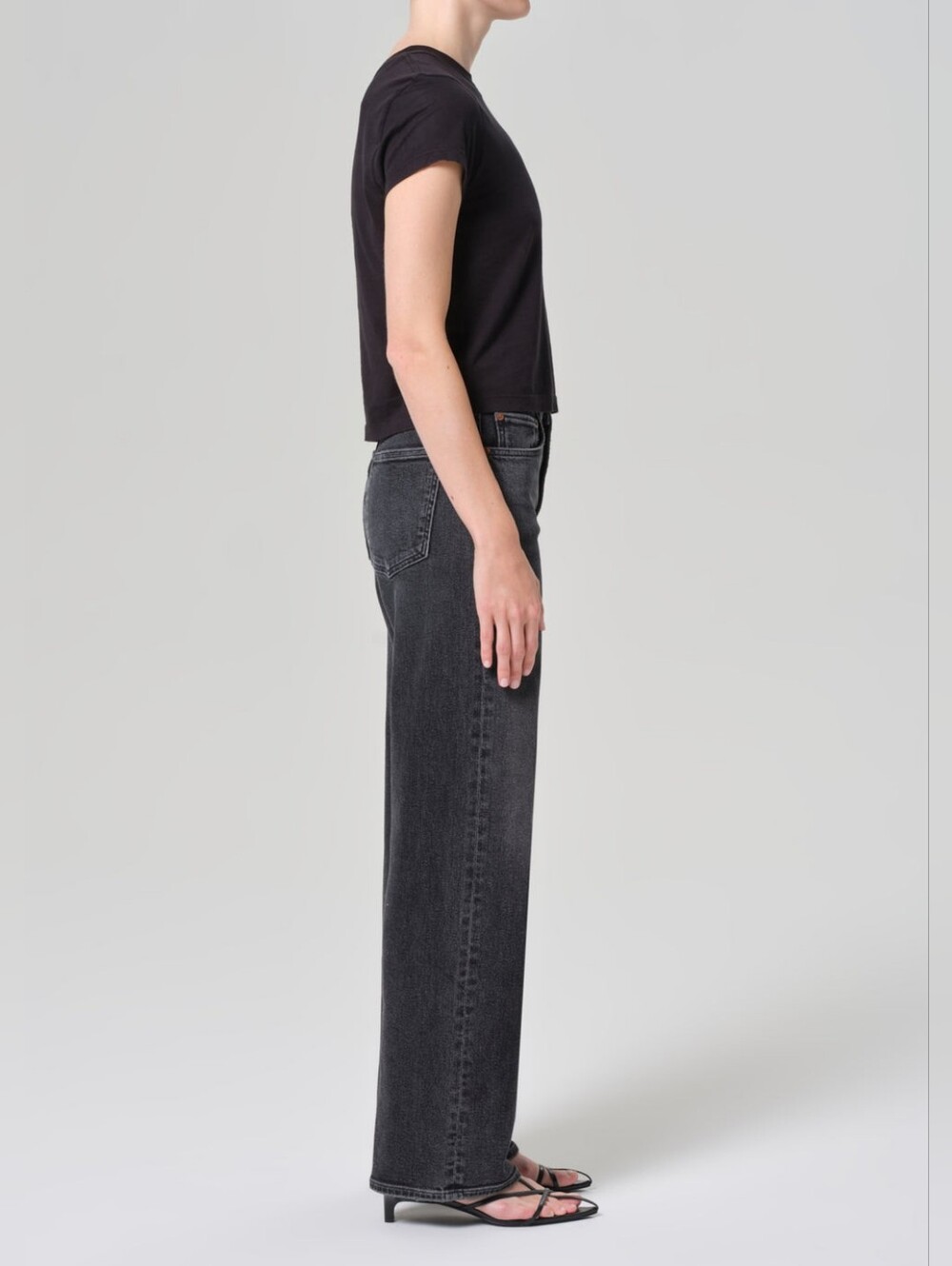 AGOLDE Harper Jean Mid Rise Relaxed Straight Jeans In Hush(washes Black)  33 - Picture 4 of 16
